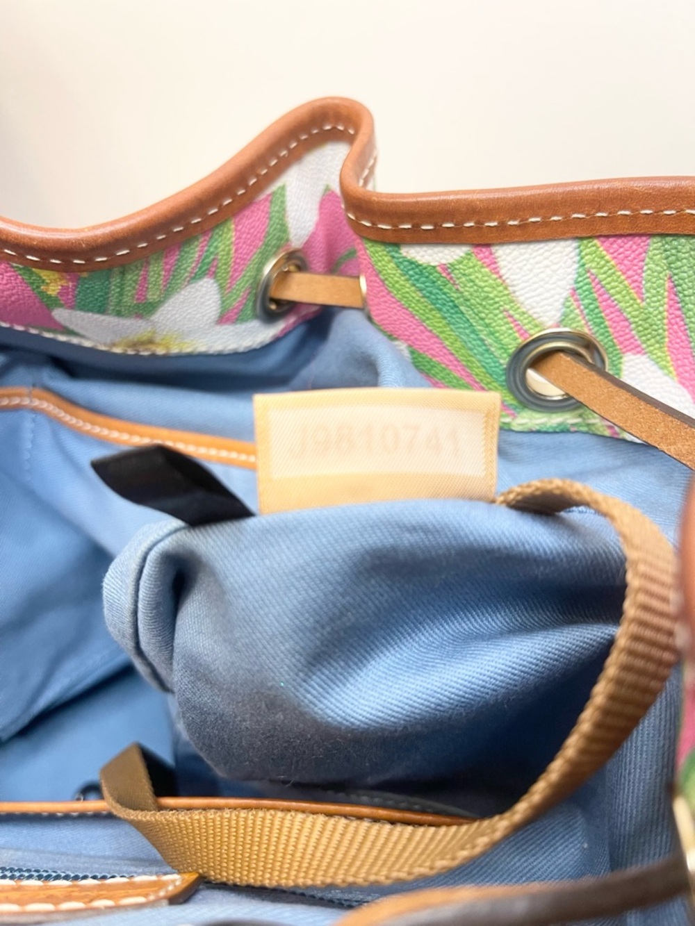Dooney & Bourke Daffodil Botanical Drawstring Bucket Bag - Picture 11 of 11